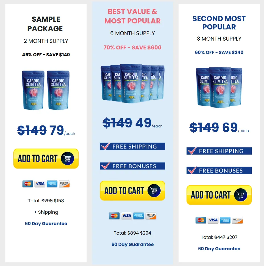 Cardio Slim Tea price